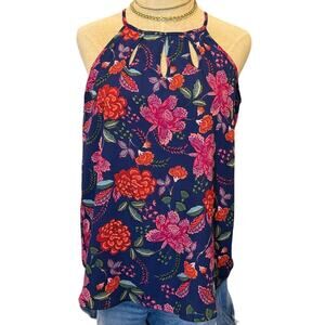PAPERMOON Floral Tank Top Shirt Top Blouse Women size S